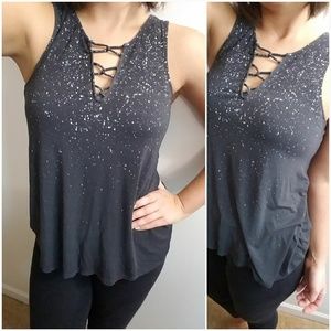 AEO Tank with Criss Cross V-Neck